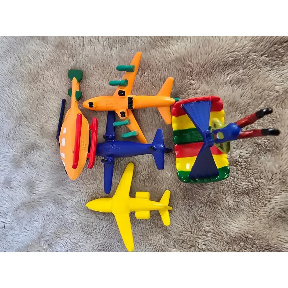 Safari Ltd In the Sky Toob Miniature Aircraft Figures Planes Helicopter Skydiver